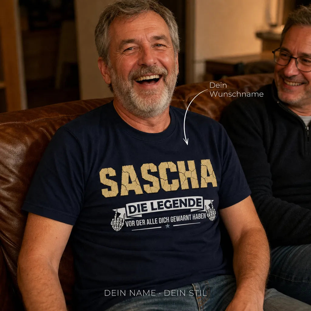 Personalisiertes Legende T-Shirt mit Namen - Die Legende rockt immer