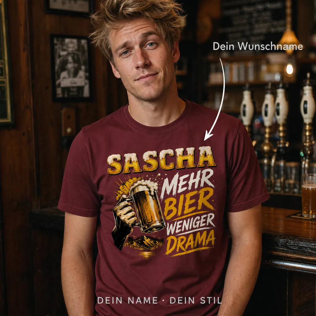 Personalisiertes Bier T-Shirt mit Namen - Mein Bier gehört mir