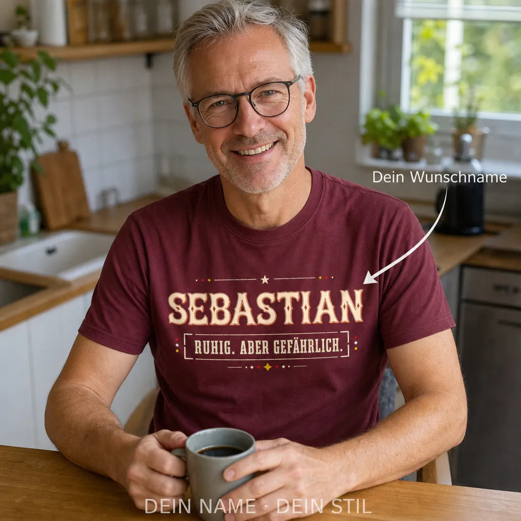Personalisiertes Humor T-Shirt mit Namen - Aber verdammt nah dran
