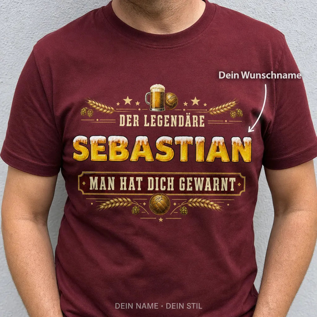 Personalisiertes Bier T-Shirt mit Namen - Hopfen sind Pflanzen, Bier Salat