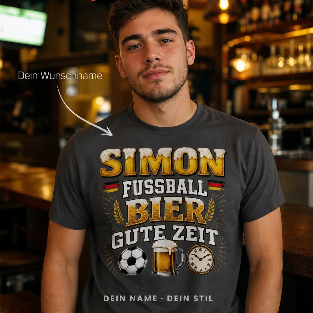 Personalisiertes Bier T-Shirt mit Namen - Der wahre Biermeister