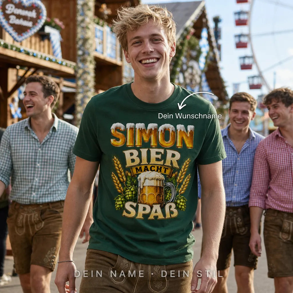 Personalisiertes Bier T-Shirt mit Namen - Bier regelt das schon