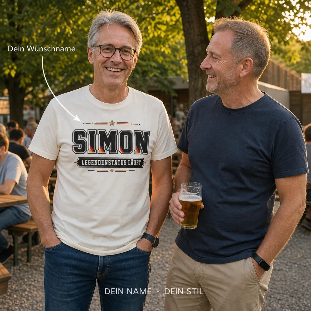 Personalisiertes Fußball T-Shirt mit Namen - Wenig Worte, viel echt