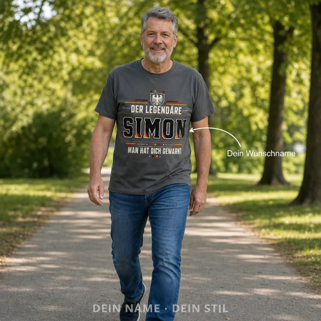 Personalisiertes Fußball Deutschland T-Shirt mit Namen - Macht das schon