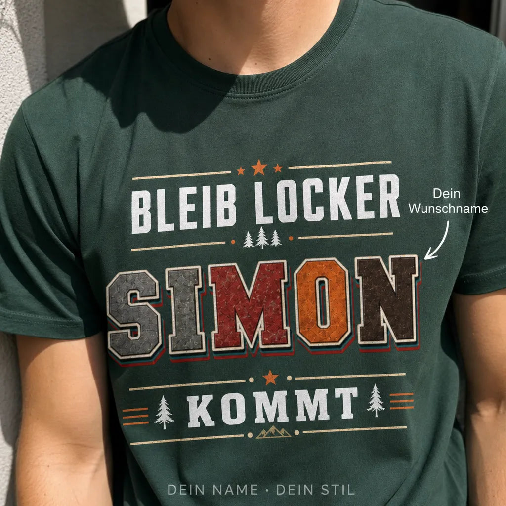 Personalisiertes Original T-Shirt mit Namen - Geboren echt, keine Kopie