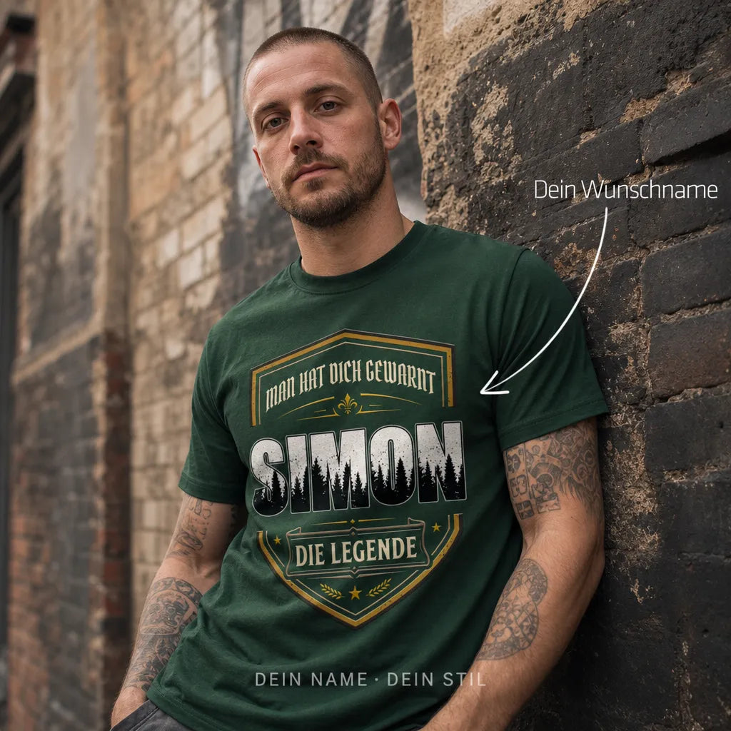 Personalisiertes Original T-Shirt mit Namen - Ich weiß, wer ich bin