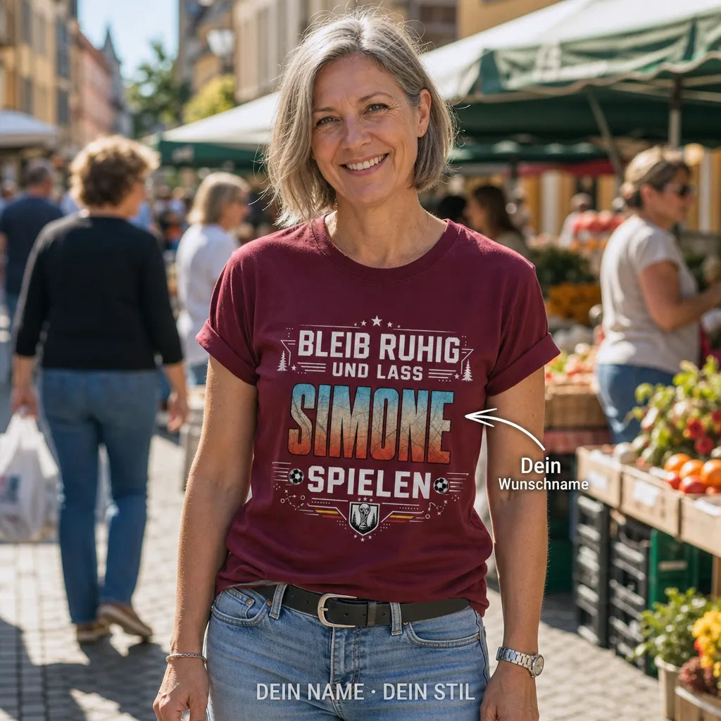 Personalisiertes Original T-Shirt mit Namen - Geboren um echt zu sein