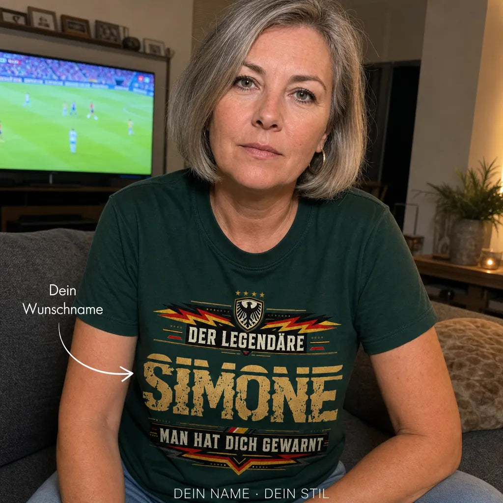 Personalisiertes Fußball Bier T-Shirt mit Namen - Das sagt genug