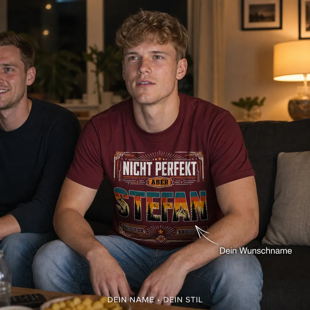 Personalisiertes Fußball Deutschland T-Shirt mit Namen - Andere reden, du triffst