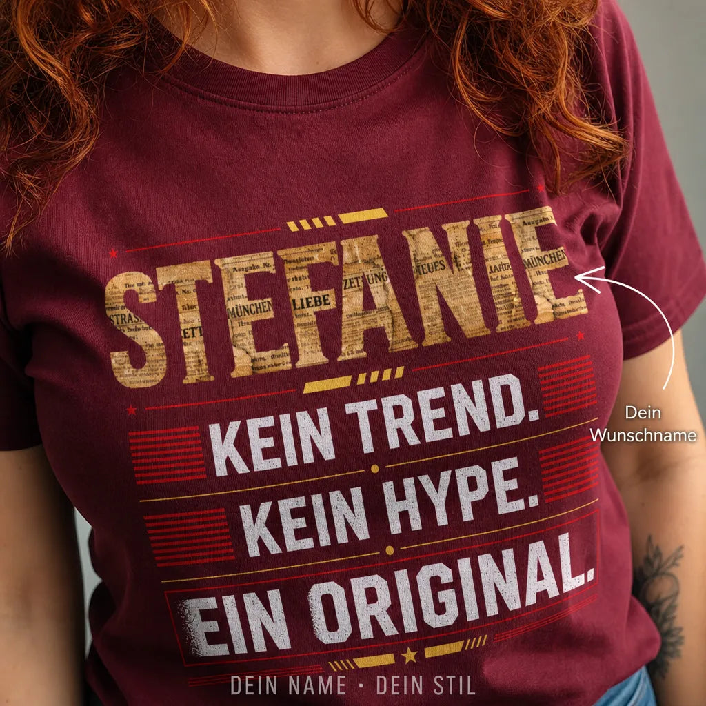 Personalisiertes Spruch T-Shirt mit Namen - Unterschätze mich niemals
