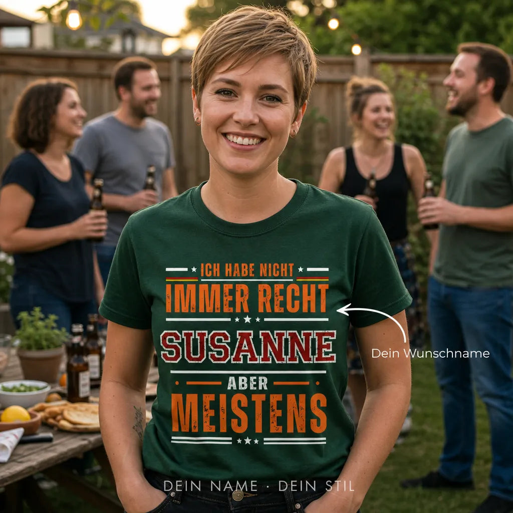 Personalisiertes Humor Berg T-Shirt mit Namen - Bleib ruhig, ich denk nach