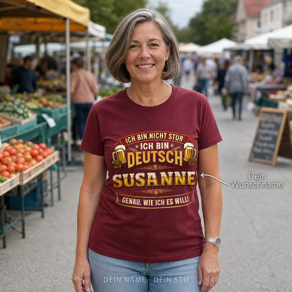 Personalisiertes Bier T-Shirt mit Namen - Das Alte runterspülen