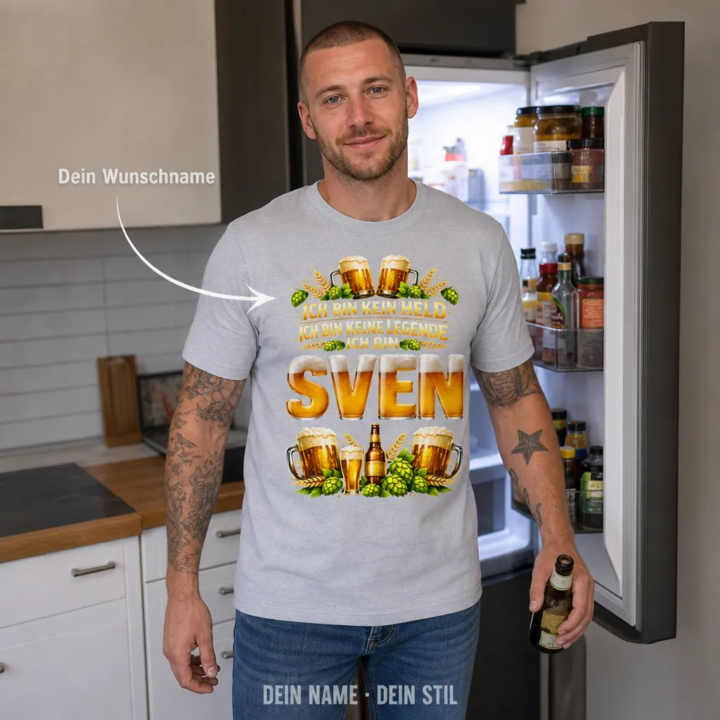 Personalisiertes Bier T-Shirt mit Namen - Ohne Bier ist alles sinnlos