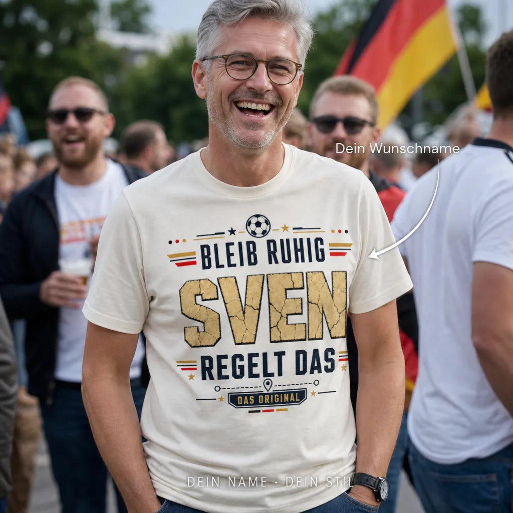 Personalisiertes Fußball Deutschland T-Shirt mit Namen - Das sagt genug