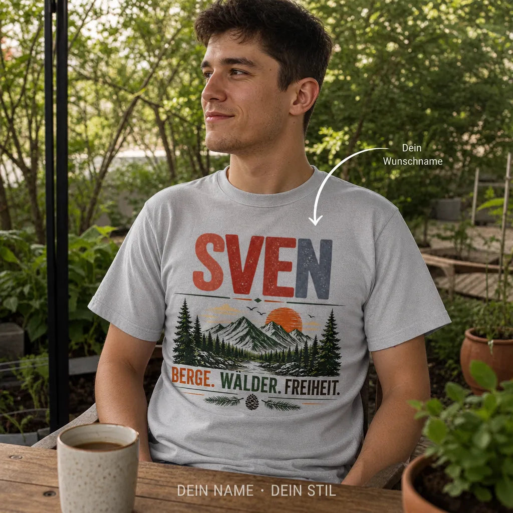 Personalisiertes Garten T-Shirt mit Namen - Nur Garten und Ruhe bitte