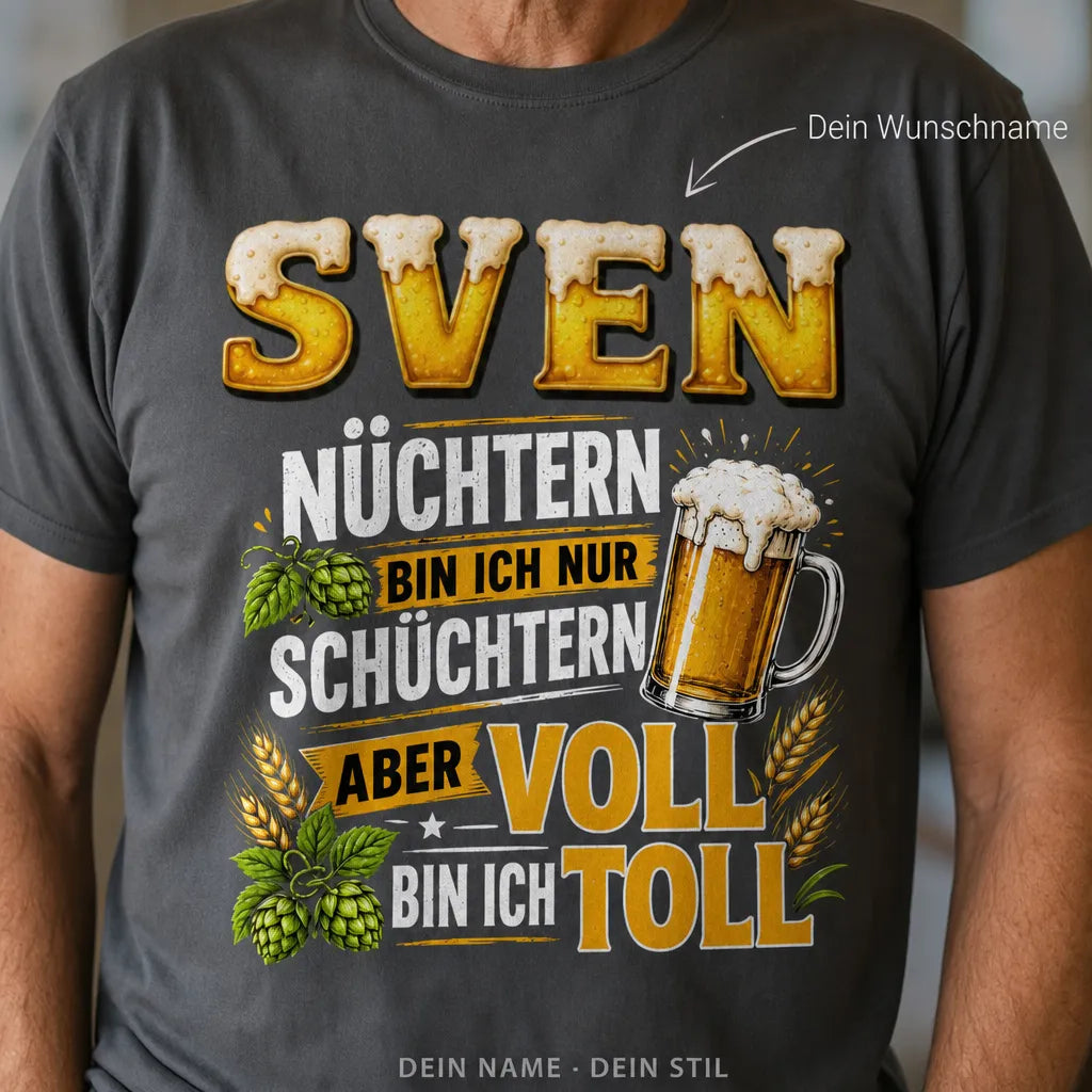 Personalisiertes Weizenbier T-Shirt mit Namen - Das ist ein Weizensmoothie