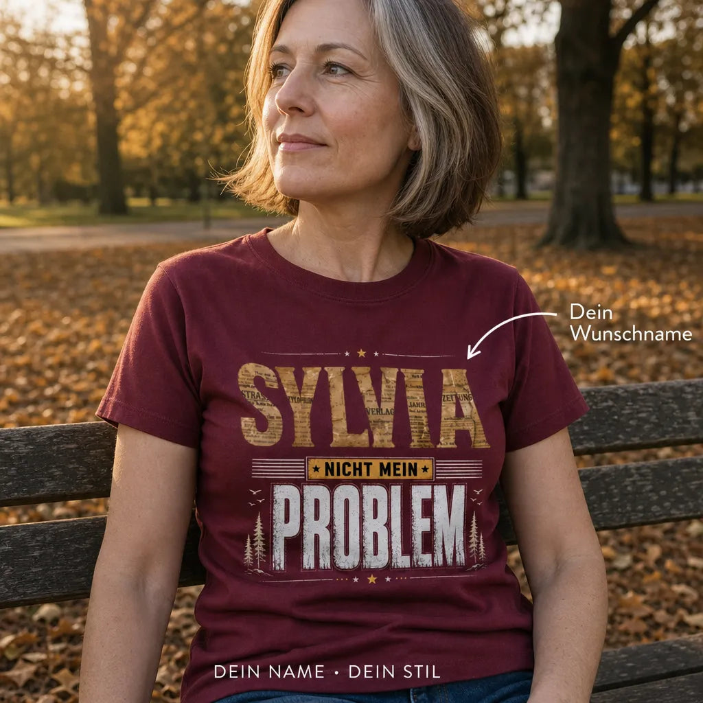 Personalisiertes Humor T-Shirt mit Namen - Bleib ruhig, ich denk nach