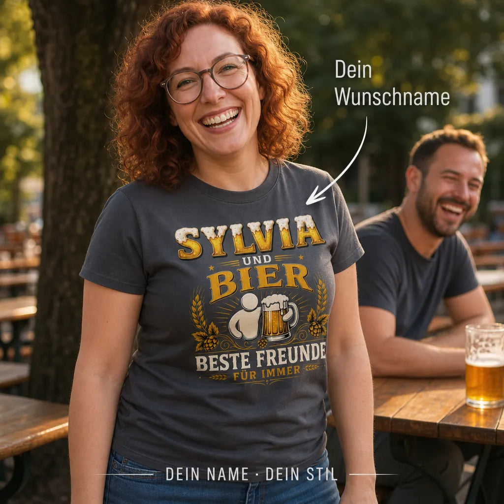 Personalisiertes Bier T-Shirt mit Namen - Nicht deine Ratschläge!