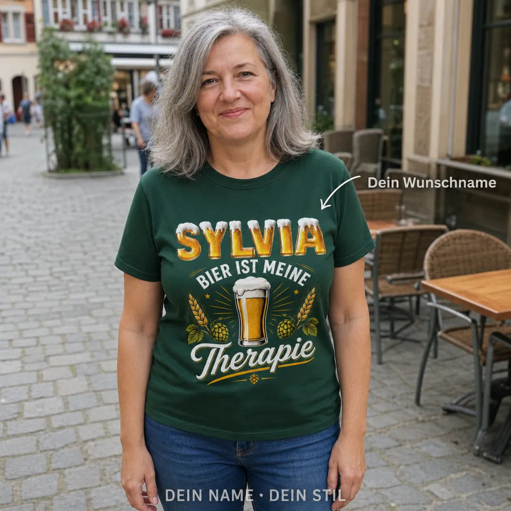 Personalisiertes Bier T-Shirt mit Namen - Kein Bier vor Vier?