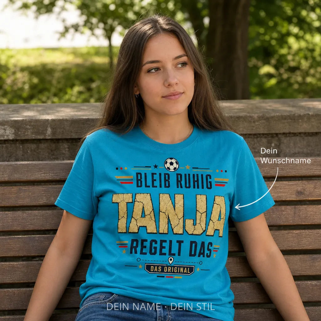 Personalisiertes Fußball Deutschland T-Shirt mit Namen - Das sagt genug
