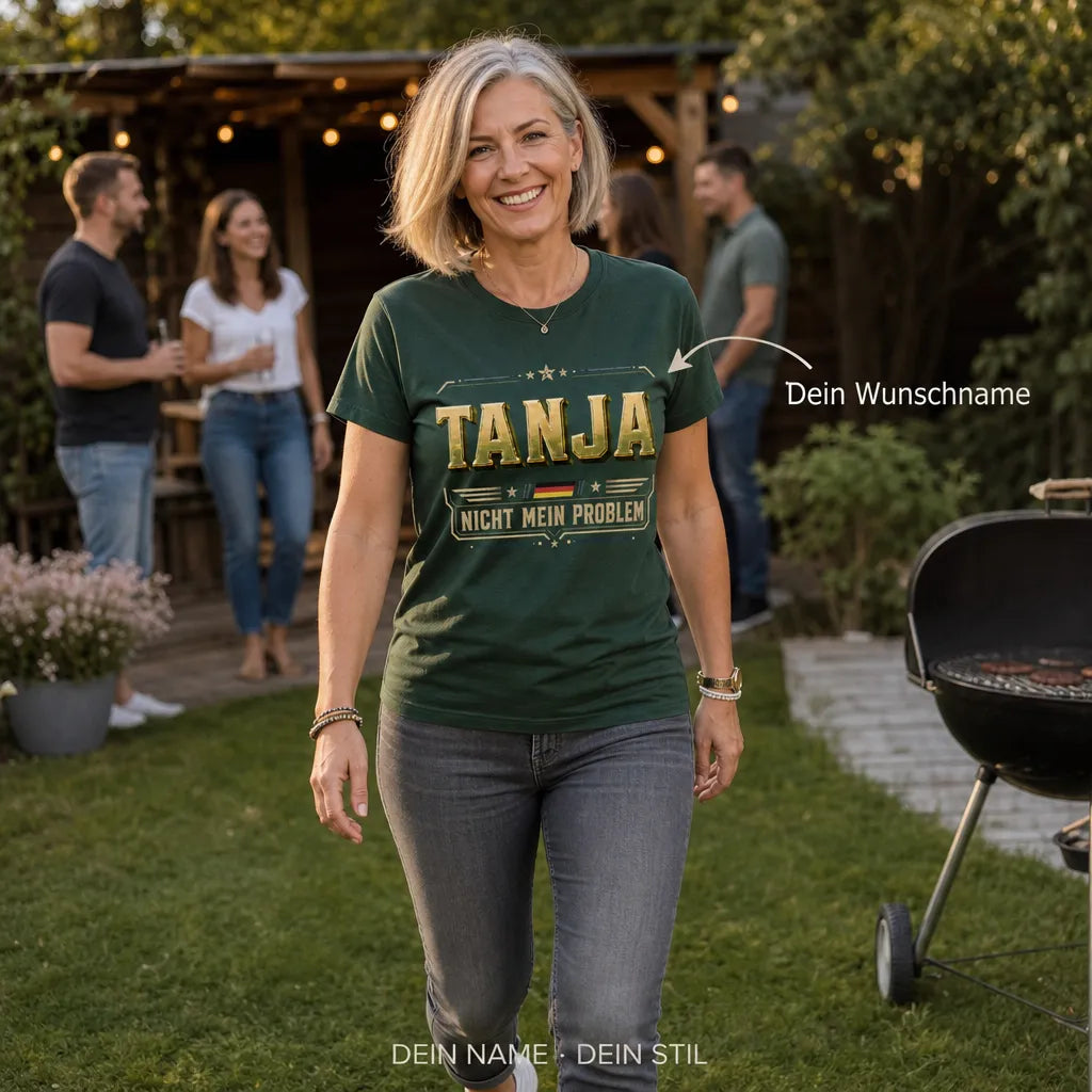 Personalisiertes Original T-Shirt mit Namen - Bleib ruhig, ich regelts