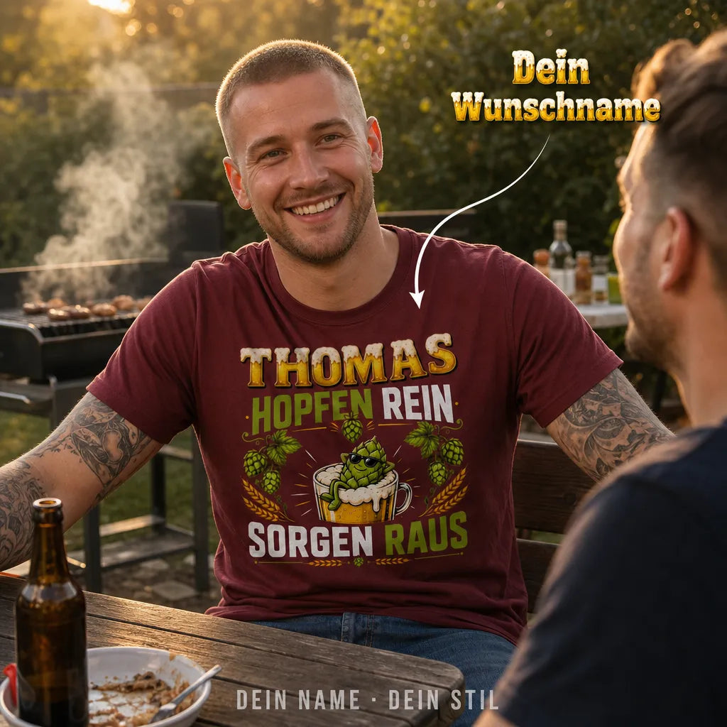 Personalisiertes Bier T-Shirt mit Namen - Bier regelt das schon