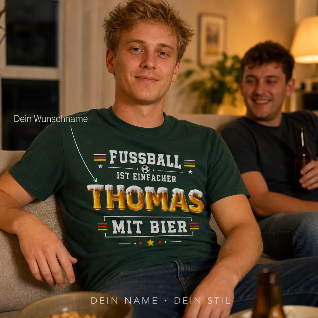 Personalisiertes Bier Legende T-Shirt mit Namen - Trinkt Bier wie ein Original
