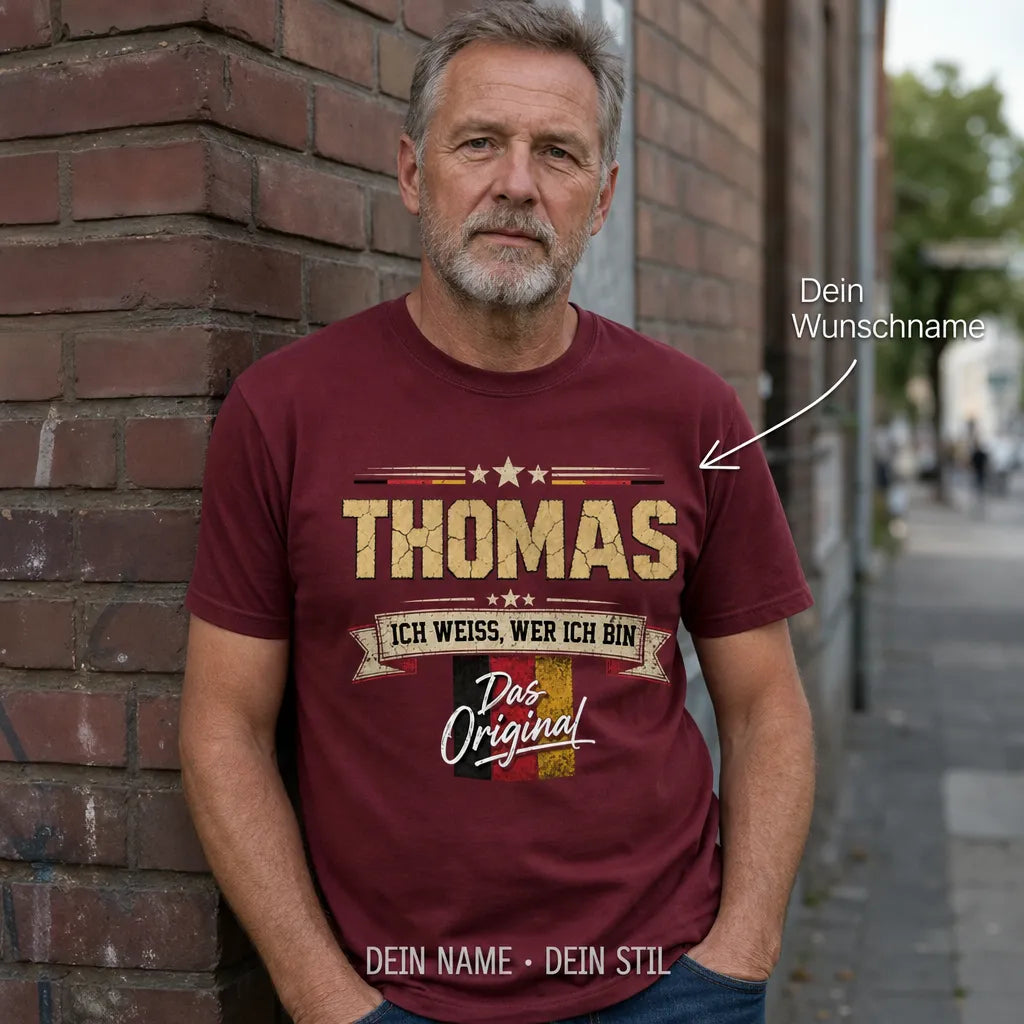 Personalisiertes Original T-Shirt mit Namen - Kein Trend, kein Hype.