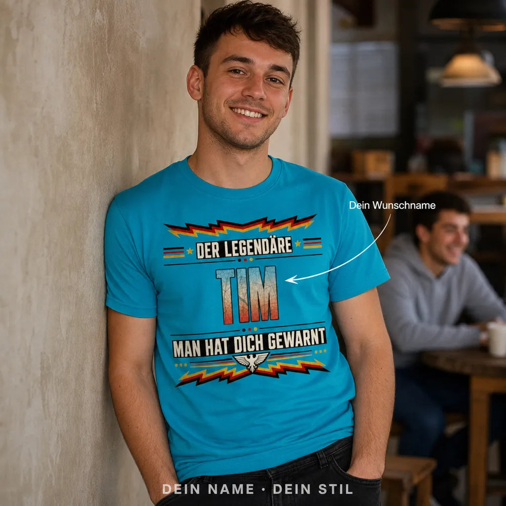 Personalisiertes Fußball Deutschland T-Shirt mit Namen - Seit Jahren die Legende