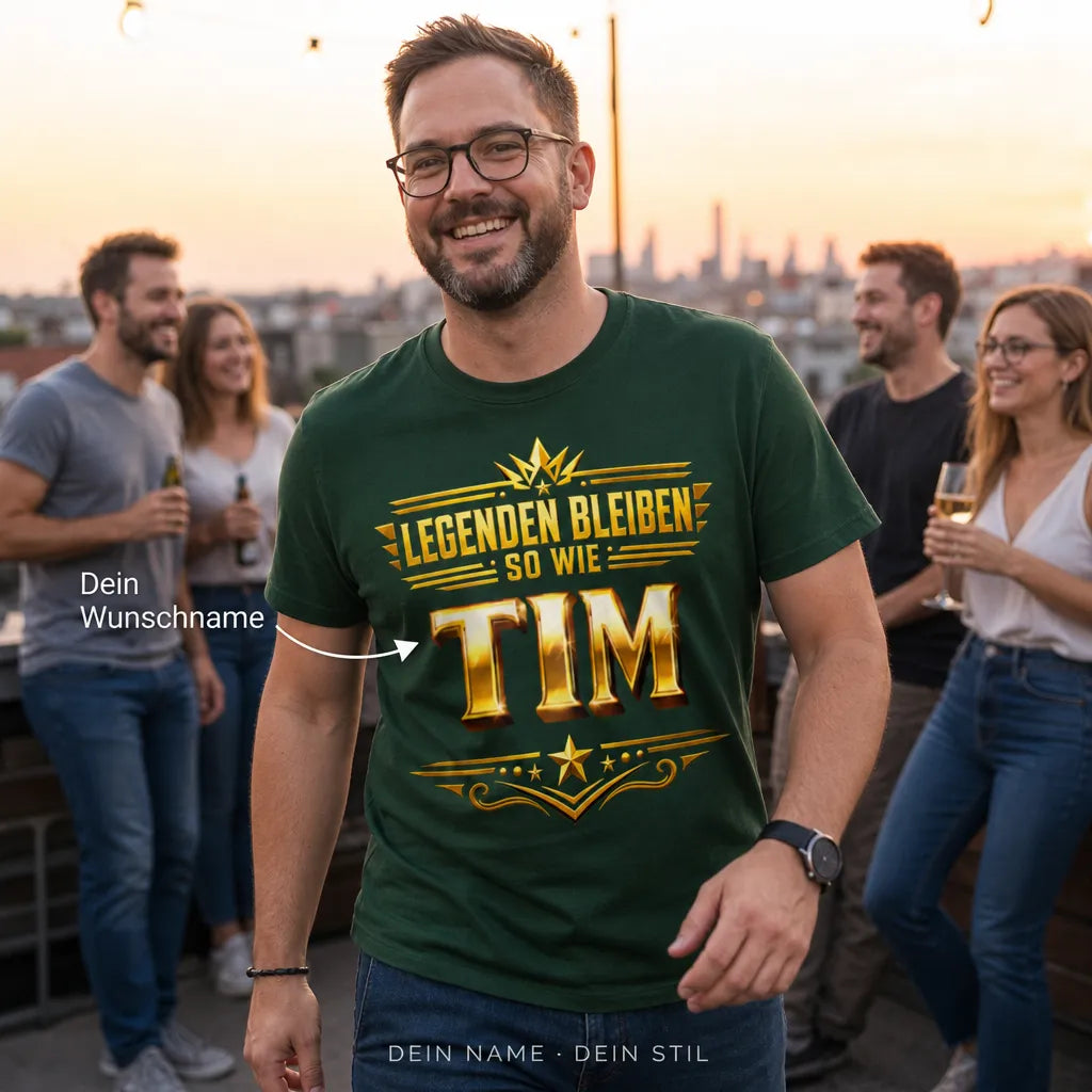 Personalisiertes Original T-Shirt mit Namen - Bleib ruhig, sie regelt das