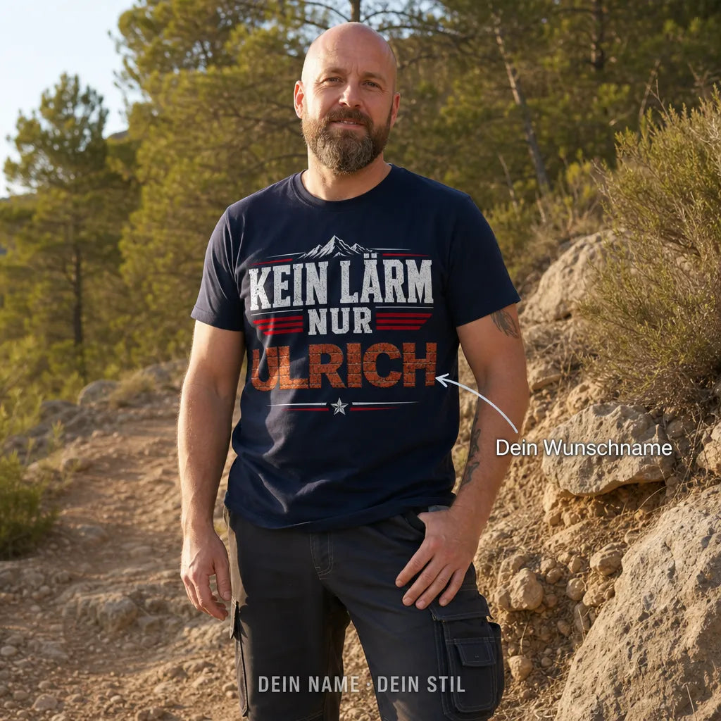 Personalisiertes Natur T-Shirt mit Namen - Kein Lärm, nur Natur