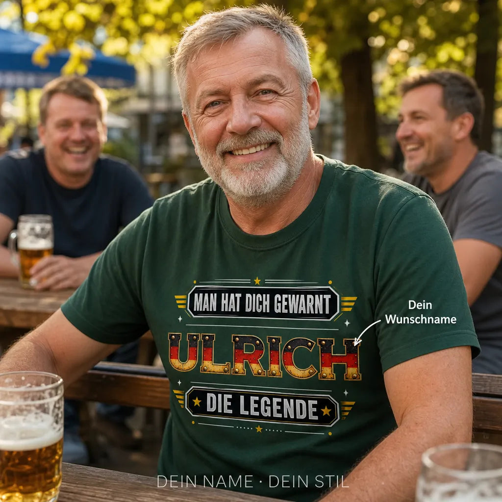 Personalisiertes Original T-Shirt mit Namen - Bleib ruhig, Name regelt das