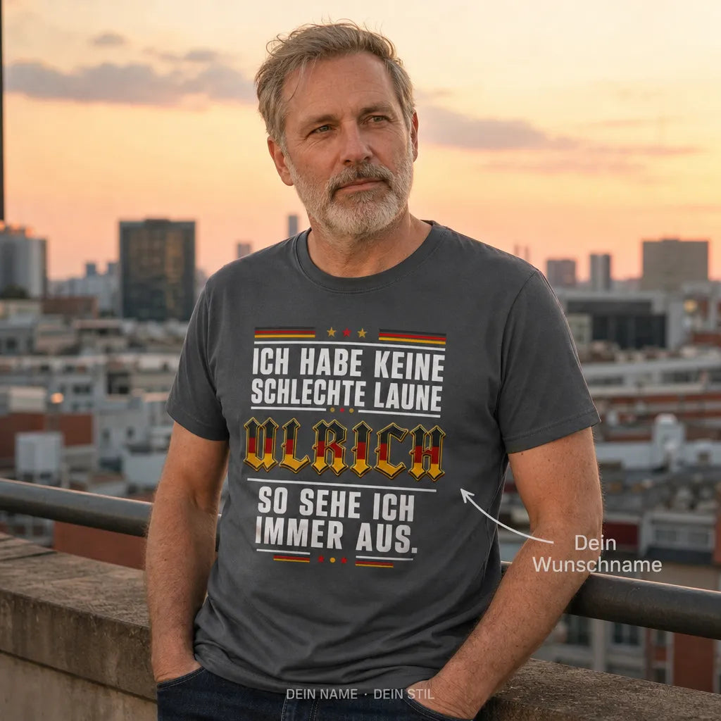 Personalisiertes Deutschland T-Shirt mit Namen - Nicht perfekt, aber deutsch