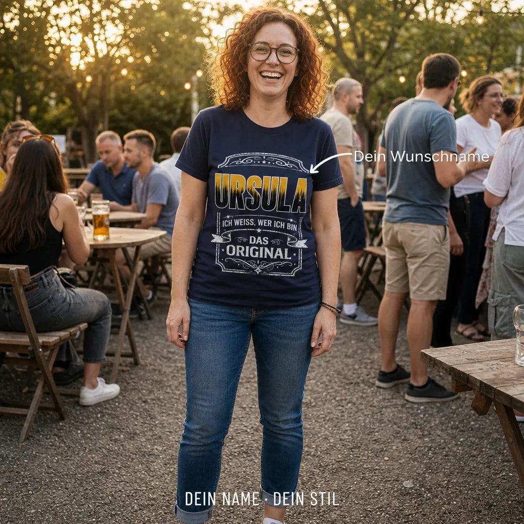 Personalisiertes Original T-Shirt mit Namen - Ich weiß, wer ich bin