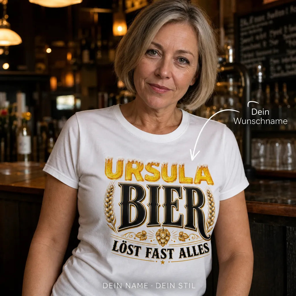 Personalisiertes Bier T-Shirt mit Namen - Nur 3 Tage die Woche