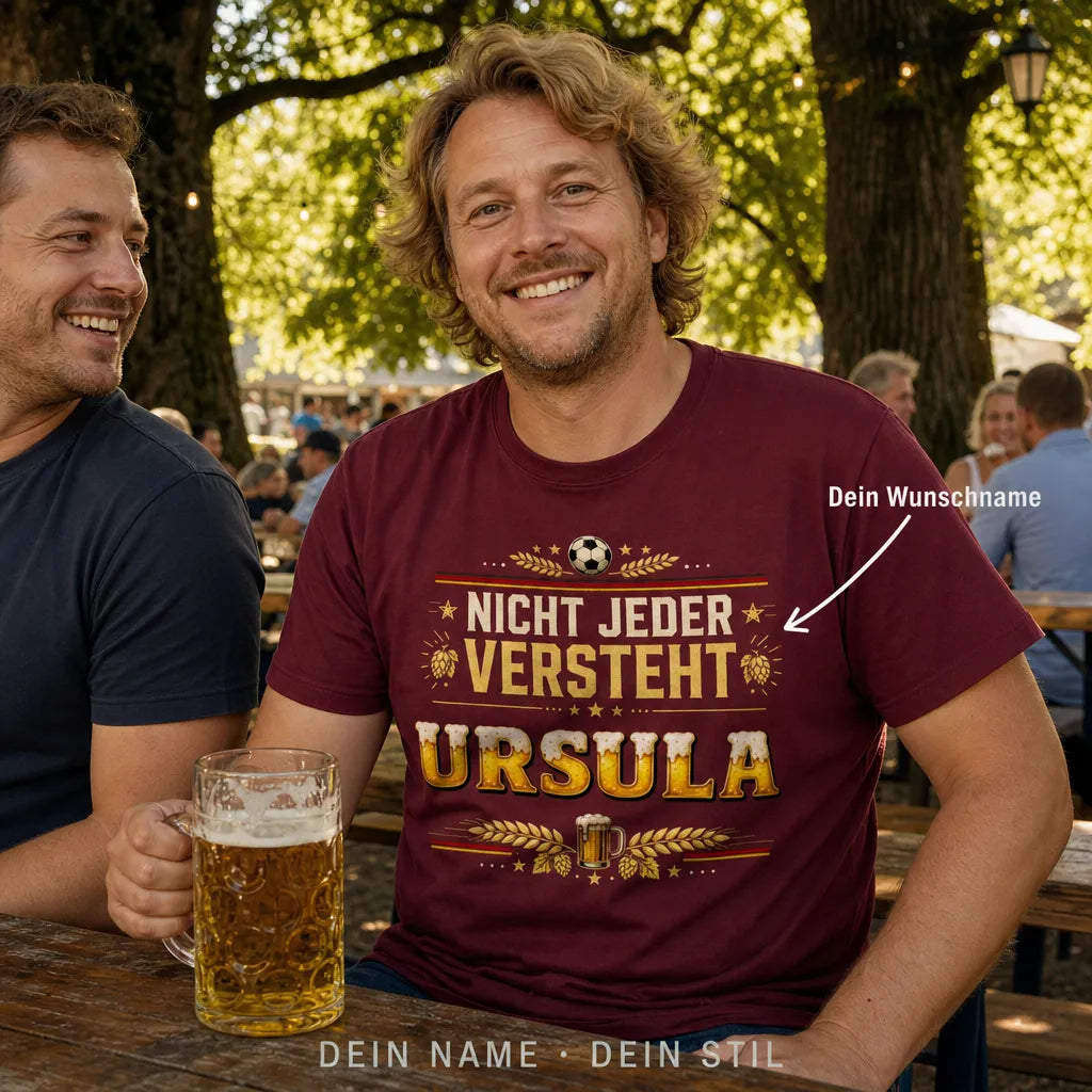 Personalisiertes Bier T-Shirt mit Namen - Trinkt wie ein Deutscher