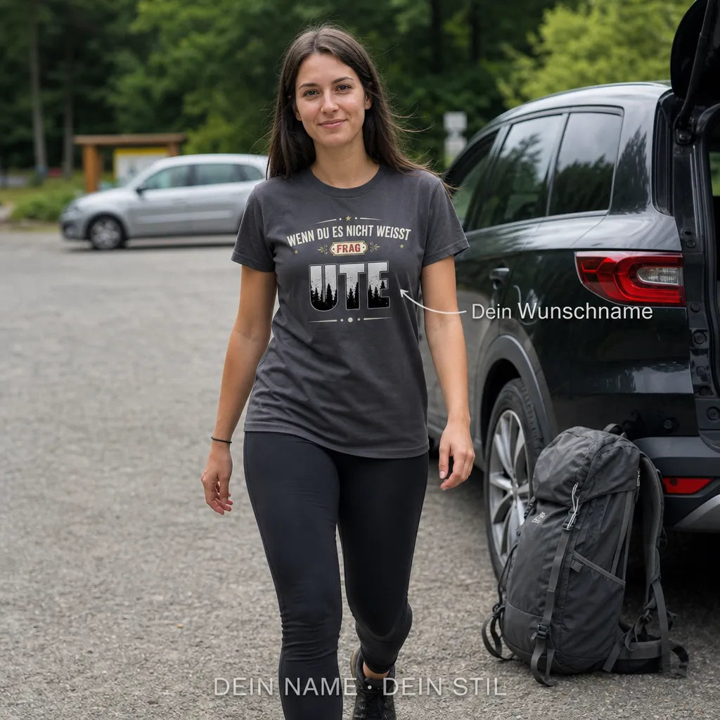 Personalisiertes Outdoor T-Shirt mit Namen - Kein Glück, nur du!