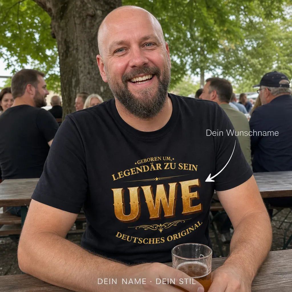 Personalisiertes Legende Deutschland T-Shirt mit Namen - Geboren um legendär zu sein