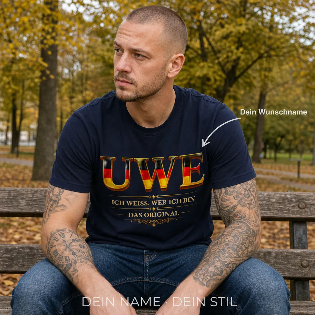 Personalisiertes Original T-Shirt mit Namen - Ich bin das Original