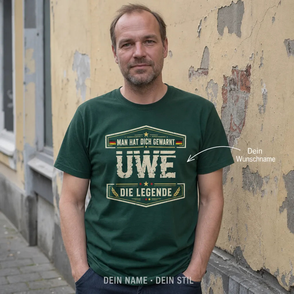 Personalisiertes Original T-Shirt mit Namen - Geboren, um echt zu sein