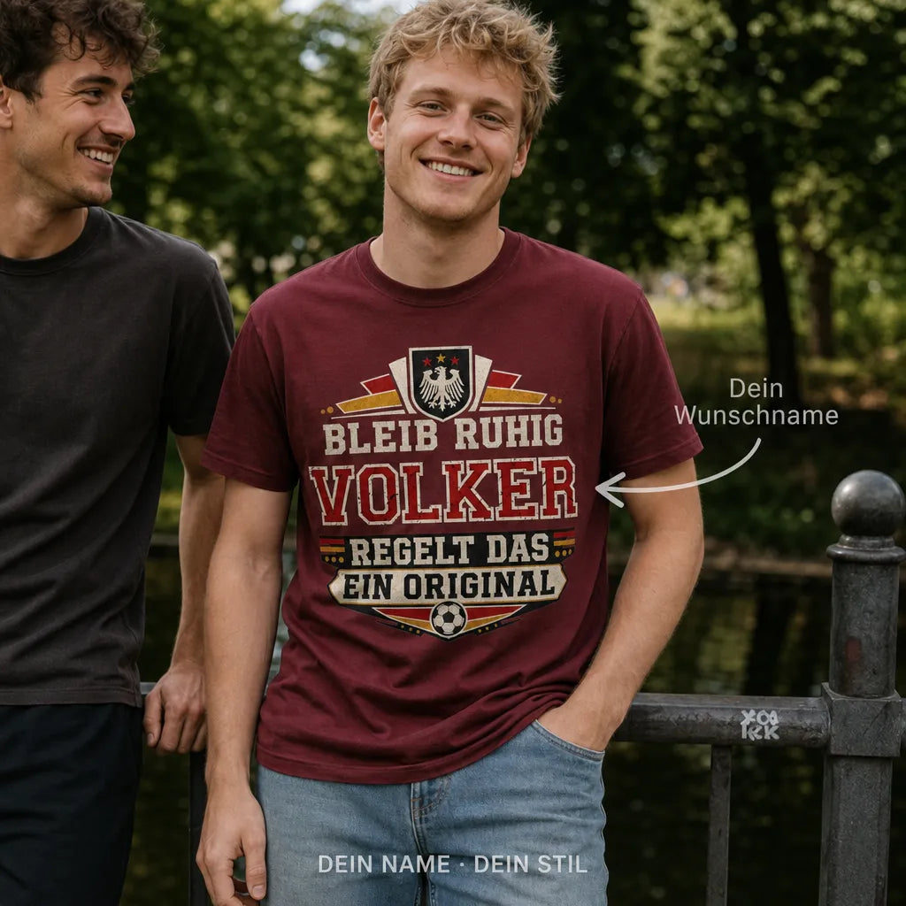 Personalisiertes Fußball T-Shirt mit Namen - Andere reden, du triffst