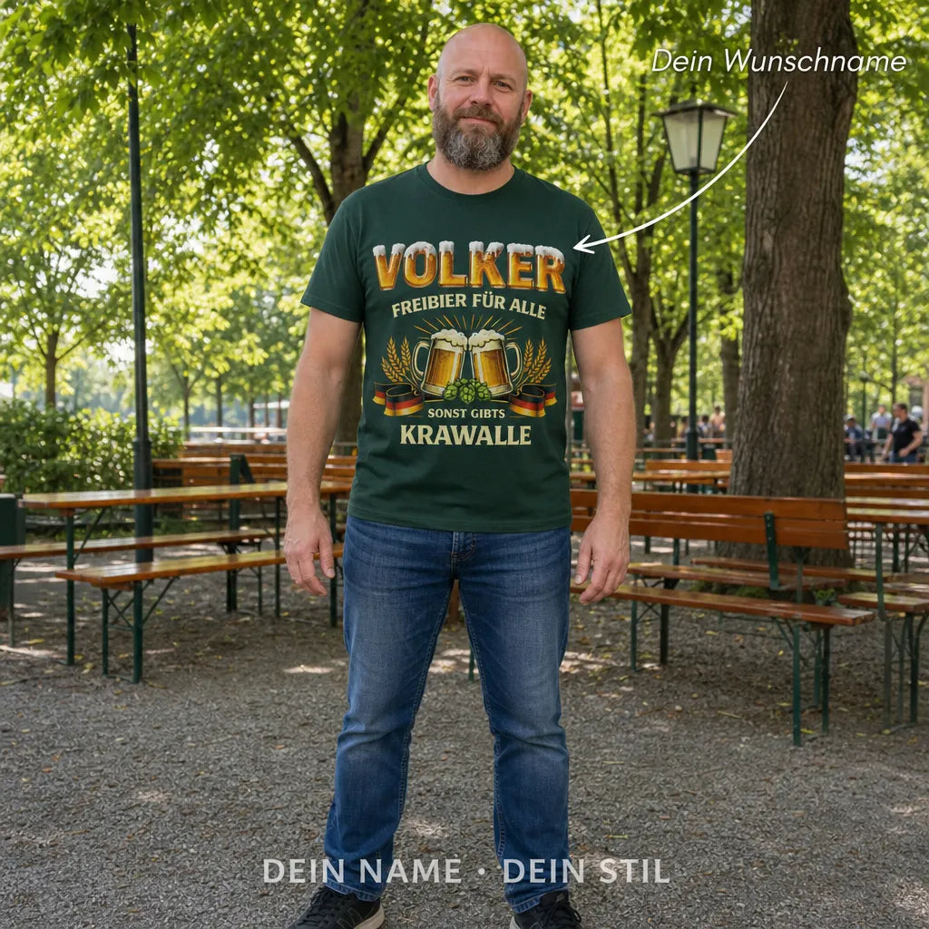 Personalisiertes Oktoberfest T-Shirt mit Namen - Für das beste Saufteam