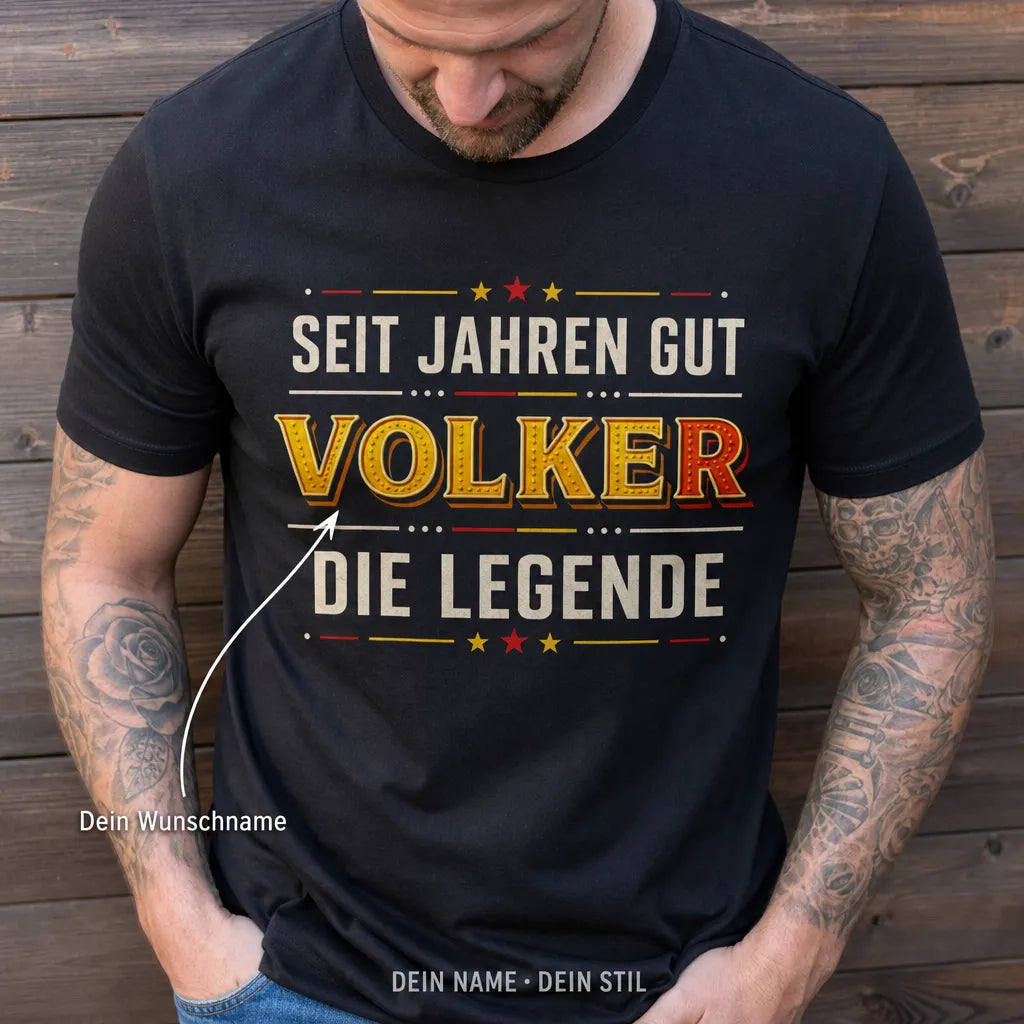 Personalisiertes Legende Deutschland T-Shirt mit Namen - Seit Jahren gut, immer!