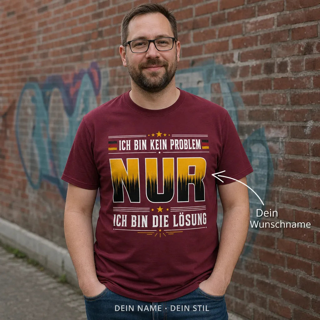 Personalisiertes Natur T-Shirt mit Namen - Kein Lärm, nur Natur