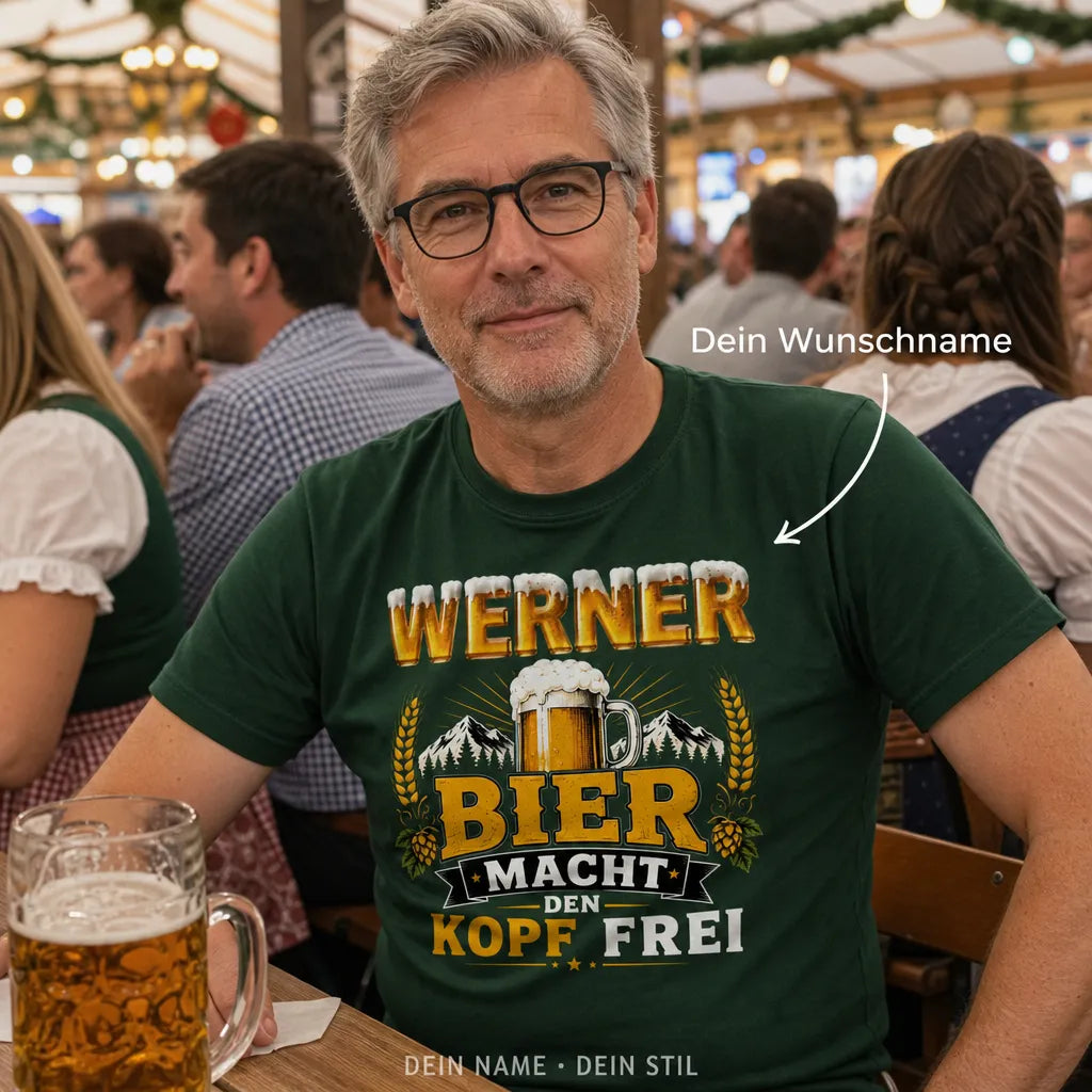 Personalisiertes Bier T-Shirt mit Namen - Mein Bier gehört mir