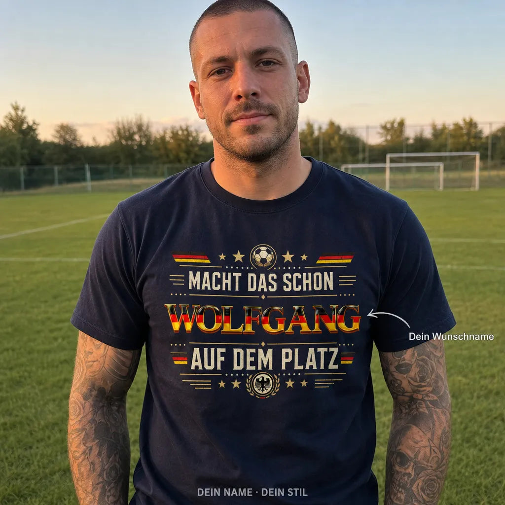 Personalisiertes Fußball Deutschland T-Shirt mit Namen - Macht das schon
