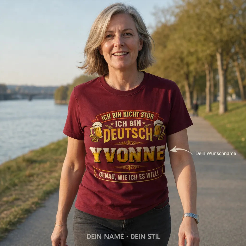 Personalisiertes Bier T-Shirt mit Namen - Ohne Bier? Ohne mich!